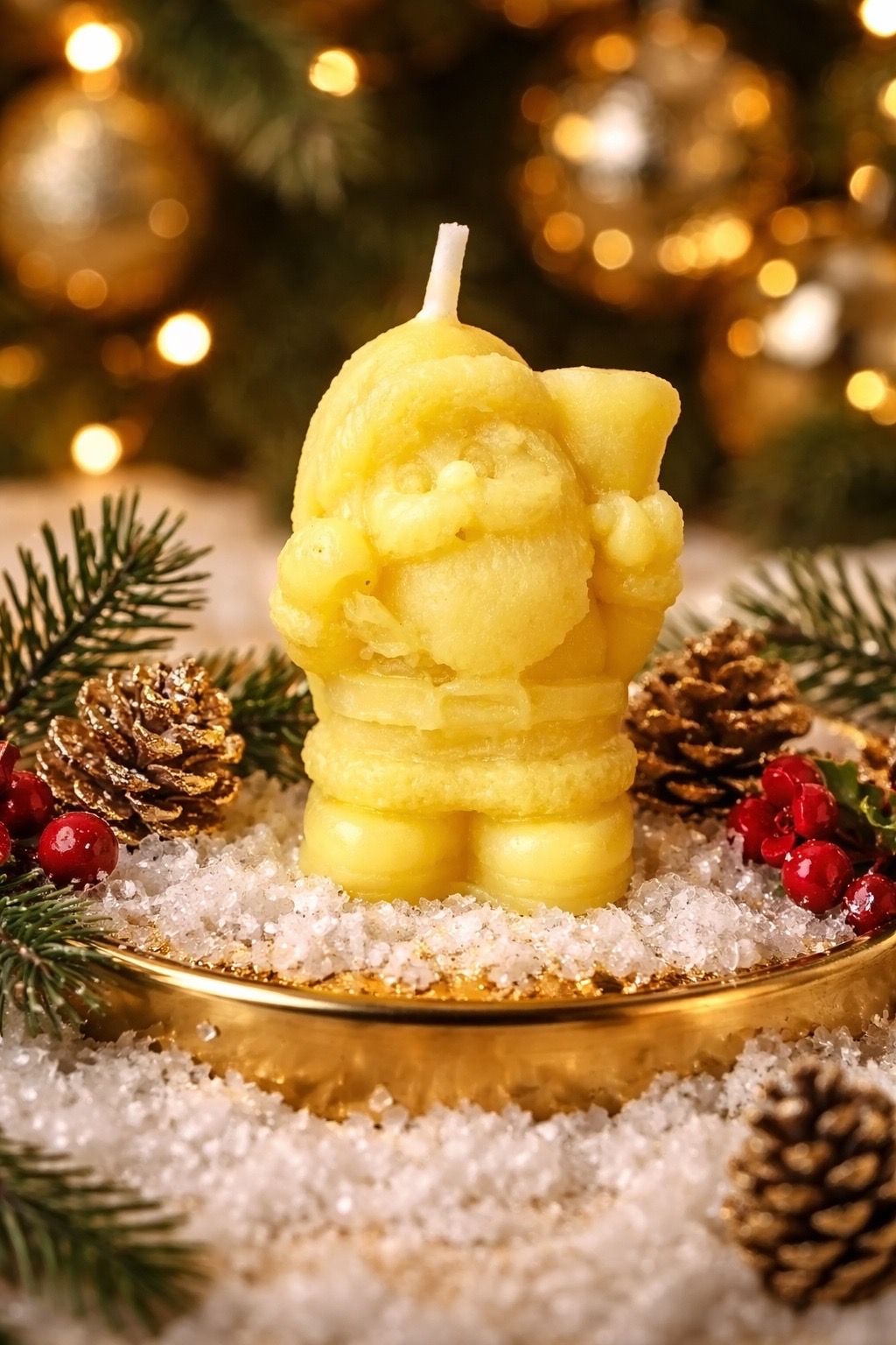 Bienenwachskerze Weihnachtsmann