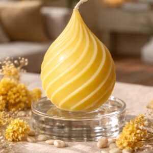 Bienenwachskerze Tropfen gedreht