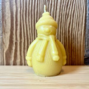 Bienenwachskerze Schneemann