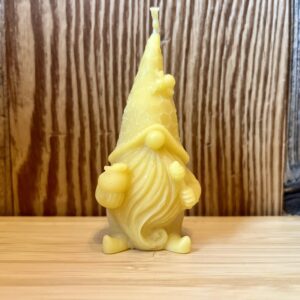 Bienenwachskerze Wichtel mit Honigtopf