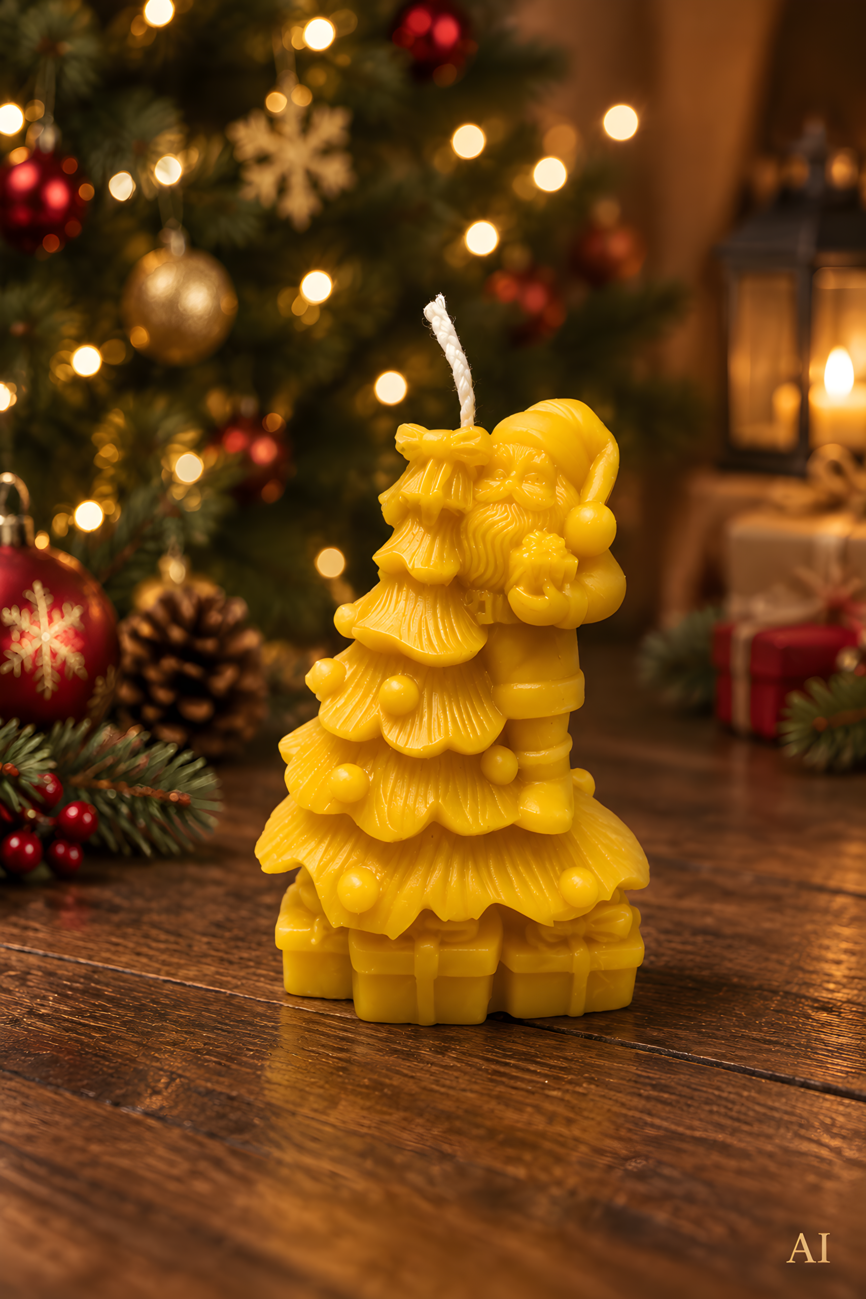 Weihnachtsmann auf Baum